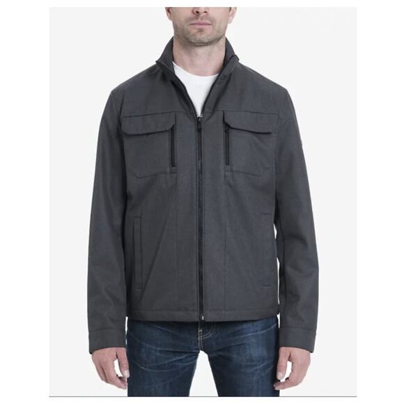 Michael Kors Men's Guilford Soft Shell Jacket Grey Size M - Picture 1 of 11